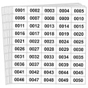 数字 シール 1から1000 【 20枚セット】 ラベル シール 番号 防水 タイプ セット 1~1000 100以上 ナンバー ナンバリング(3)
