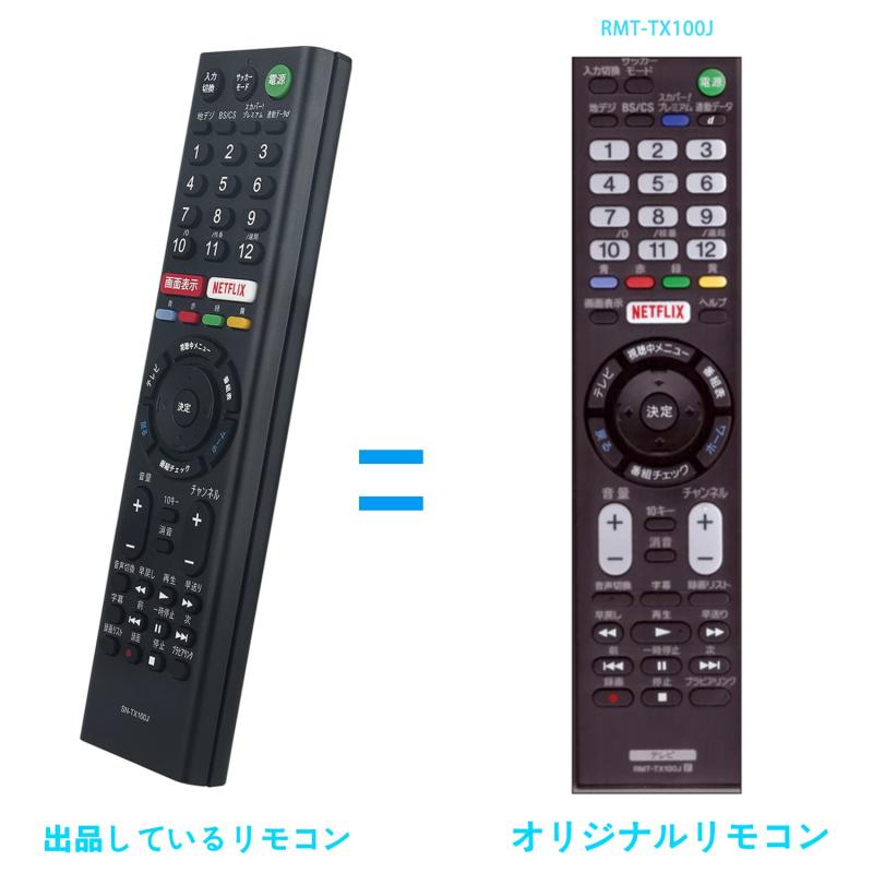 AULCMEET ブランド テレビ用リモコン fit for ソニーRMT-TX100J RMT-TX101J KJ-65X9000C KJ-55X8500C KJ-65X8500C KJ-49X8500C KJ-43X8500C KJ-49X8000C
