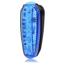 USB充電式 LED ランニング 安全ライト 5個LED搭載 クリップ 型 セーフティーライト 夜ラン 自転車 散歩 高速 反射 防水 (ブルー)