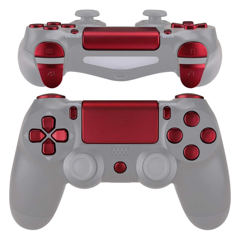 eXtremeRate プレイステーション4コントローラーに対応用D-pad R1 L1 R2 L2トリガータッチパッドアクションホームシェアオプションボタン ピュアカラーps4 Slim Pro CUH-ZCT2コントローラーに対応用フ