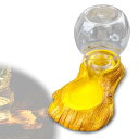 VICHE CATT 爬虫類 水入れ ペット 給水器 自動給水 亀 トカゲ 餌 ボウル 両生類 水皿 食器 (黄色)