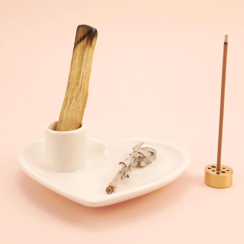 Palo Santo スティック用ホルダー パロサント香炉 お香ホルダー 9穴 ウッドボウル お香立てスタンド 灰..