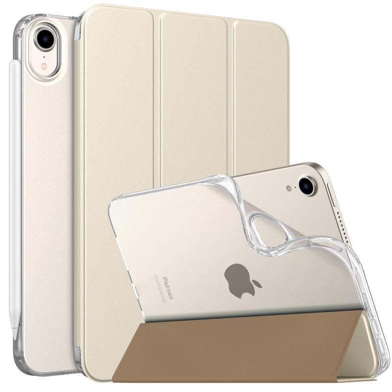 MoKo iPad Mini A17 Pro ケース iPad Mini 第7/6世代 ケース 8.3インチ 2024/2021 保護カバー スタンドケース オートスリープ Pencil2/Proペアリング&充電に対応 高級PUレザー 柔軟TPU