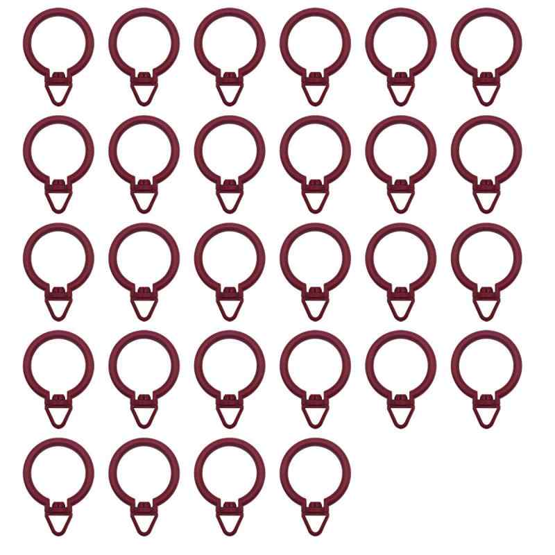 【C.M.】 スライドリング カーテン リング フック 内径33mm 360°回転でき 太めのポールにも適用 28個入..