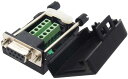 オーディオファン D-SUB 9ピン メス ケーブルネジ止め 9+GND 基板 ローレット RS232 DB9 DB-9 シリアル 通信 コネクタ 樹脂部品ブラック