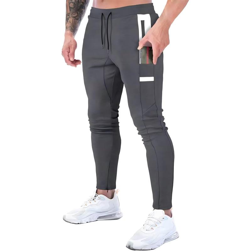 [メチーエング] ジョガーパンツ トレーニングパンツ メンズ スリム ロングパンツ ファスナー付き ストレッチ 筋トレ トレーニングウェア スウェットパンツ