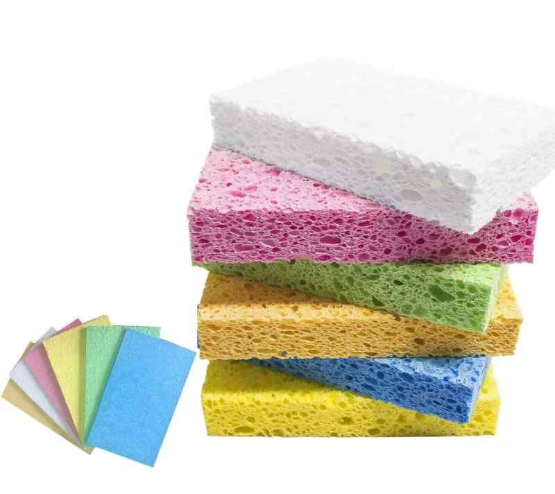 キッチンスポンジ 吸水スポンジ キッチン スポンジ セルロース 圧縮 セルローススポンジ 食器洗い神器 台所用 テーブル/お風呂の掃除用 吸水 清潔 衛生