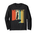 Meerkat ミーアキャット 動物 長袖Tシャツ