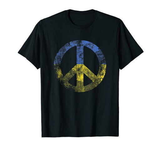 ウクライナ国旗 平和のサイン Tシャツ ウクライナ国旗 平和のサイン Tシャツ