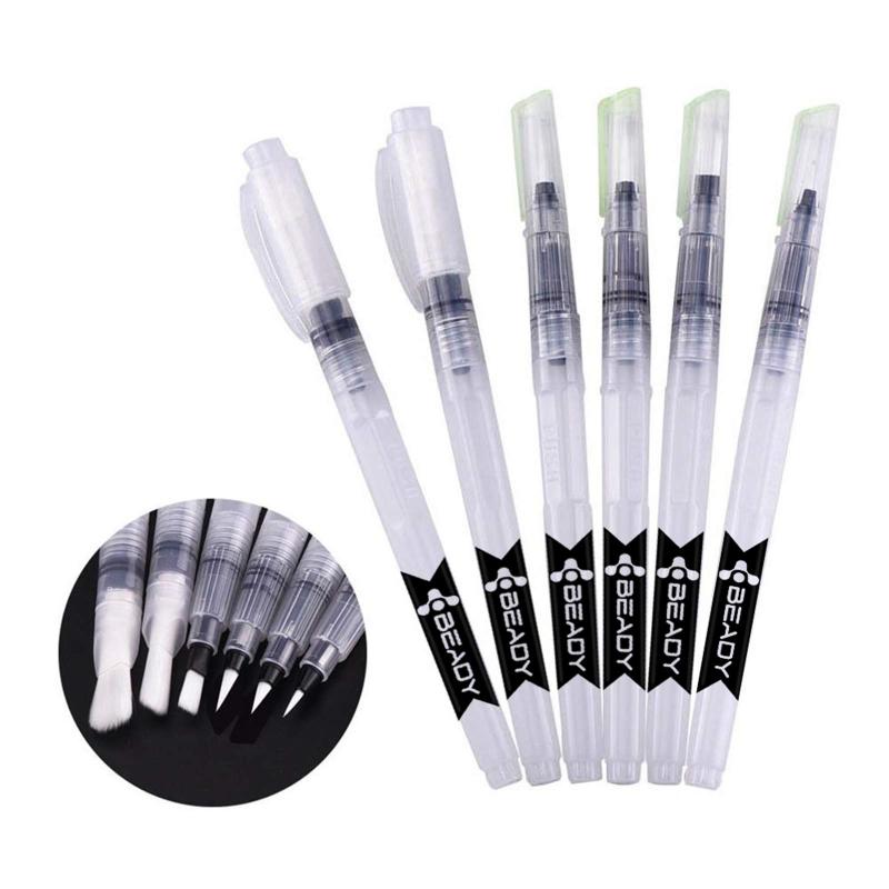 水筆 水筆ペン BEADY 6本セット ウォーターブラシ フィス水筆ペン アーティスト用