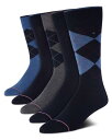 Tommy Hilfiger メンズ 5足パック シグネチャー アーガイルドレス クルーソックス