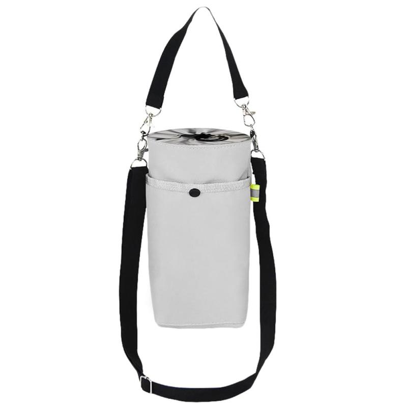 Umora 水筒カバー ボトルカバー 傘入れ 小物いれ 巾着バッグ ペットボトル 水筒用 通勤 ボタン付きポーケット ショルダーストラップ 2way 長さ調節可能 10*23cm