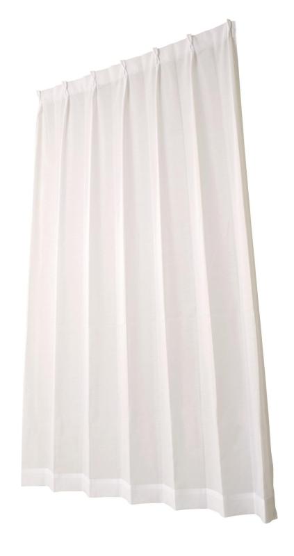 ユニベール ミラーレースカーテン ビハダジョシボイル ホワイト 幅150 1枚