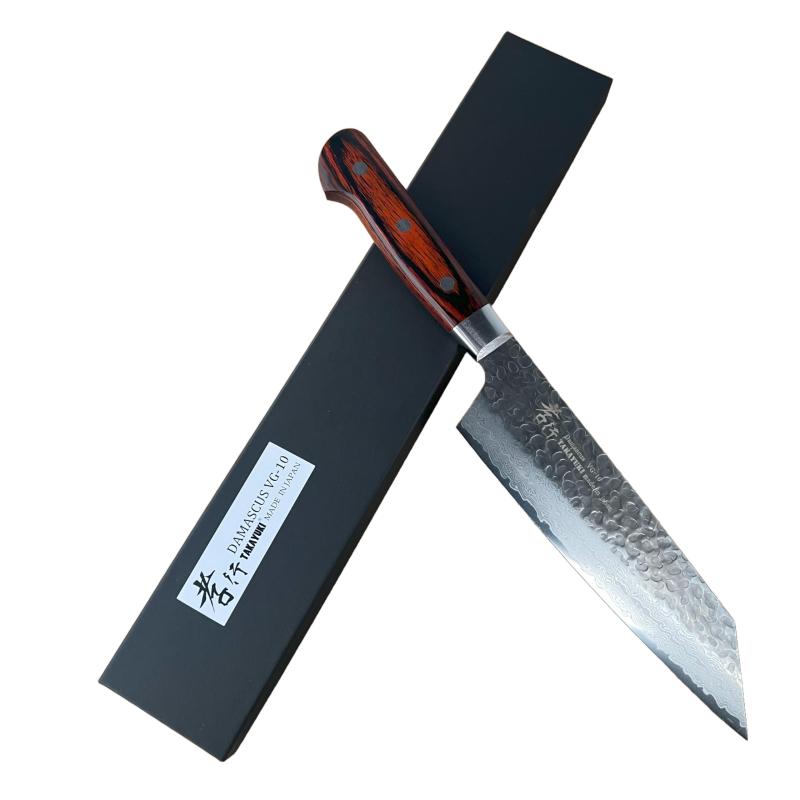 堺孝行 槌目ダマスカス VG10割込み 33層 剣型牛刀 190mm 07400