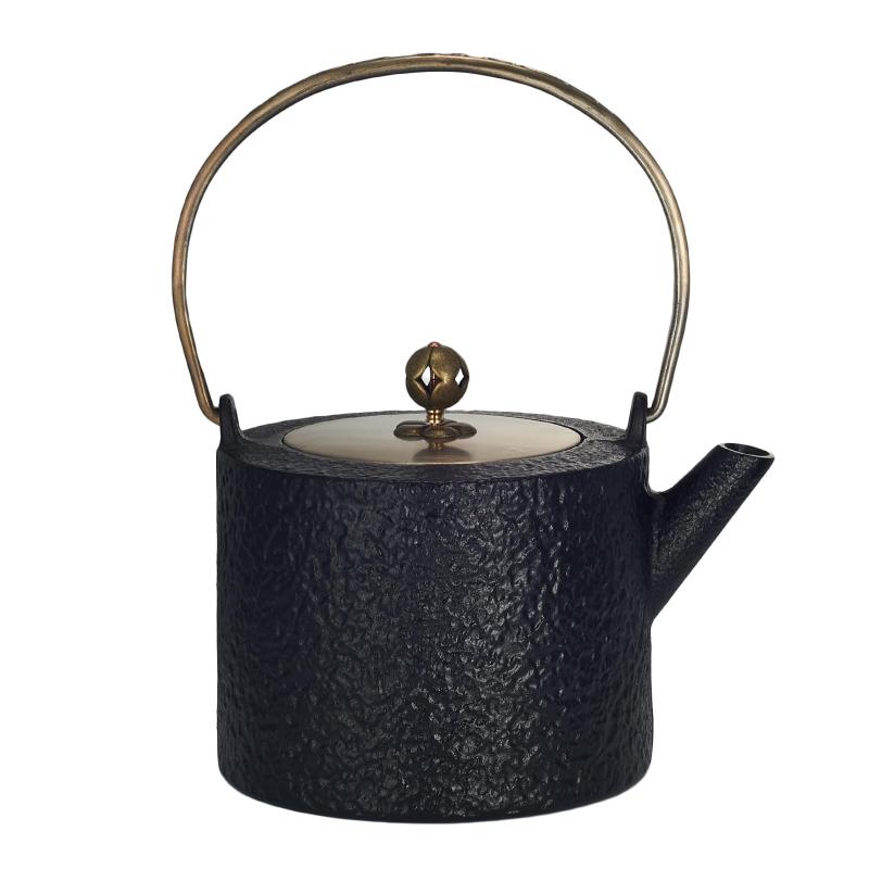 鉄瓶 鉄びん 直火可 ih対応 やかん 大容量 1200mL 鉄器 鋳物鉄分補給 鉄急須 鉄製ティーポット 鉄製 や..