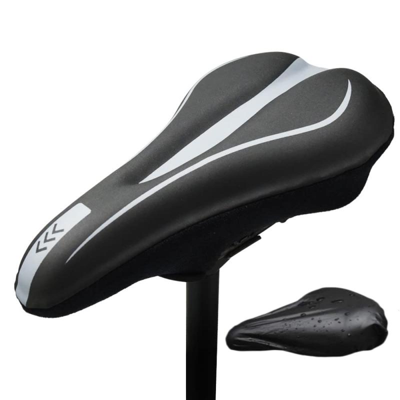 SanDoll 自転車サドルカバー 防水 超肉厚 低反発クッション お尻痛くないサドルカバー マウンテンバイク/ロードバイク テープクロス式 「防水カバー付き」