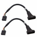 ViViSun 【2個セット】スーパースピード USB2.0 to USB3.0変換ケーブル マザーボード9pinメス to 20pinオス 超高速 5Gbpsのデータ転送同期リード