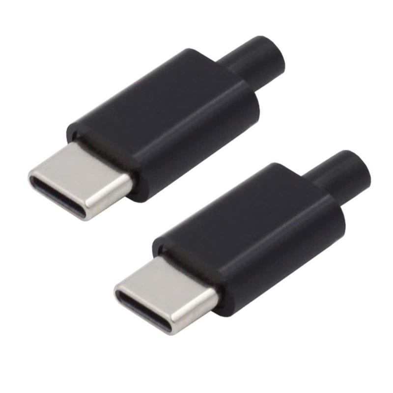 Chenyang DIY 24ピン USB 3.1 Type C USB-C オス SMTタイププラグコネクター ハウジングカバー付き 5個