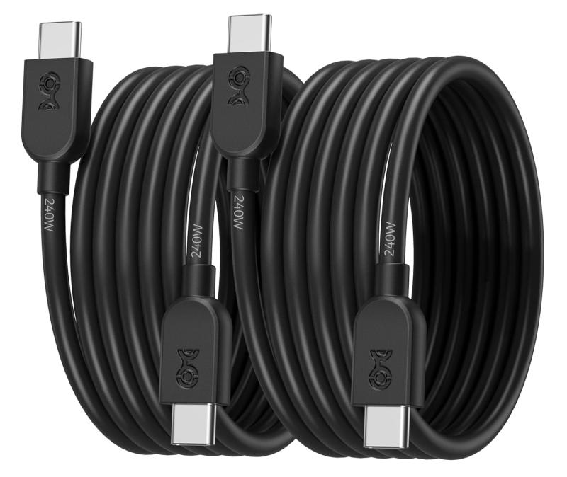 Cable Matters 2 本セット 超柔軟 240W USB-C 充電ケーブル