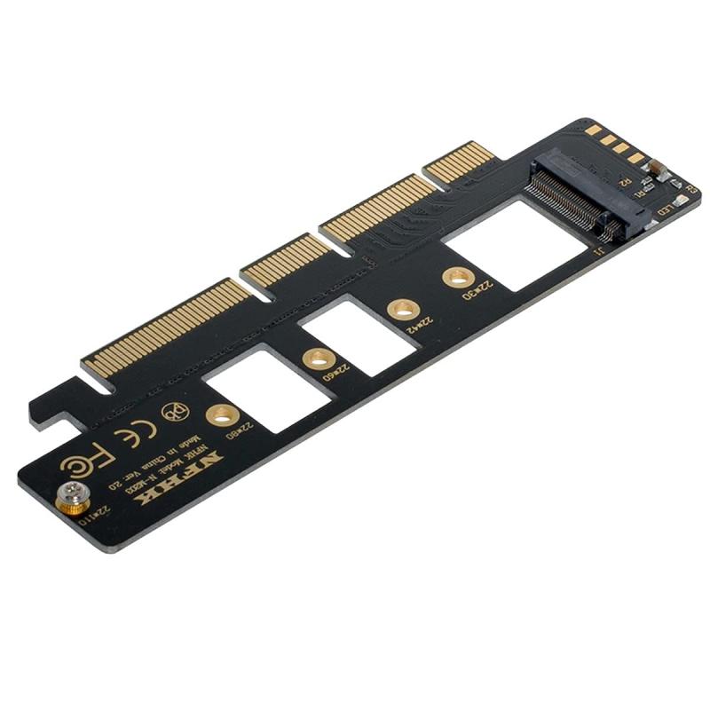 LiLishop6のNFHK NGFF M-Key NVME AHCI SSD - PCI-E 3.0 16x x4アダプター XP941 SM951 PM951 A110 m6e 960 EVO SSD用｜アングル2