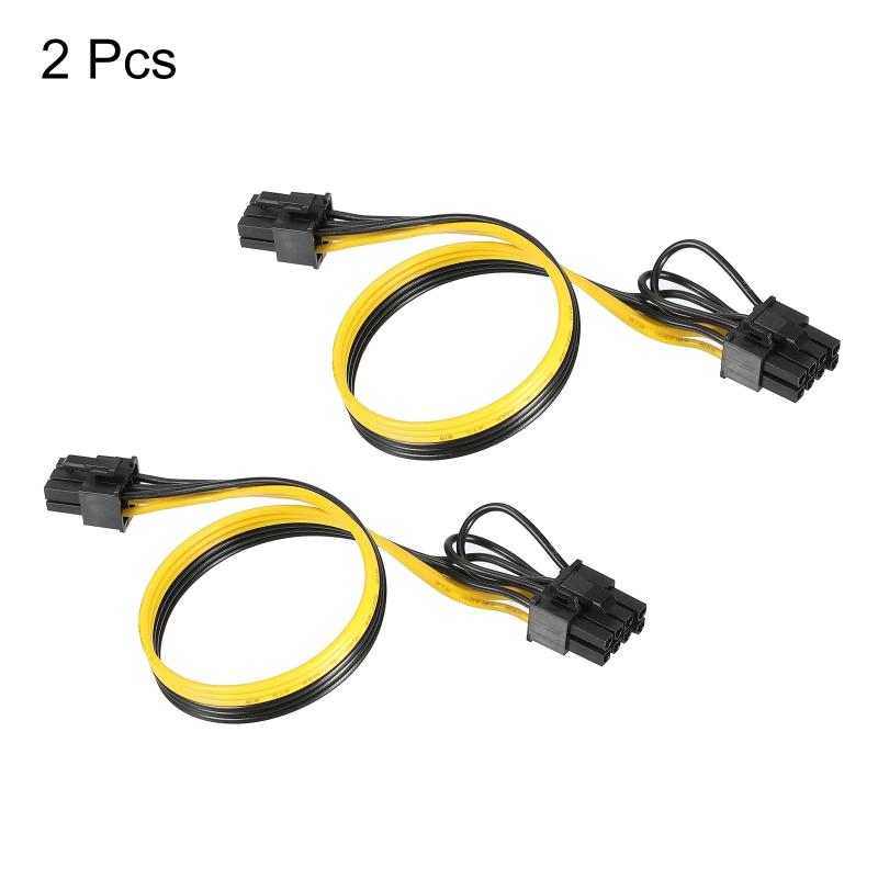 LiLishop6のPATIKIL PCIeケーブル 6ピンオス-8ピン (6+2) オスGPU電源ケーブル PCIエクスプレス電源アダプタケーブル 320 mm グラフィックカード用 2個｜アングル3