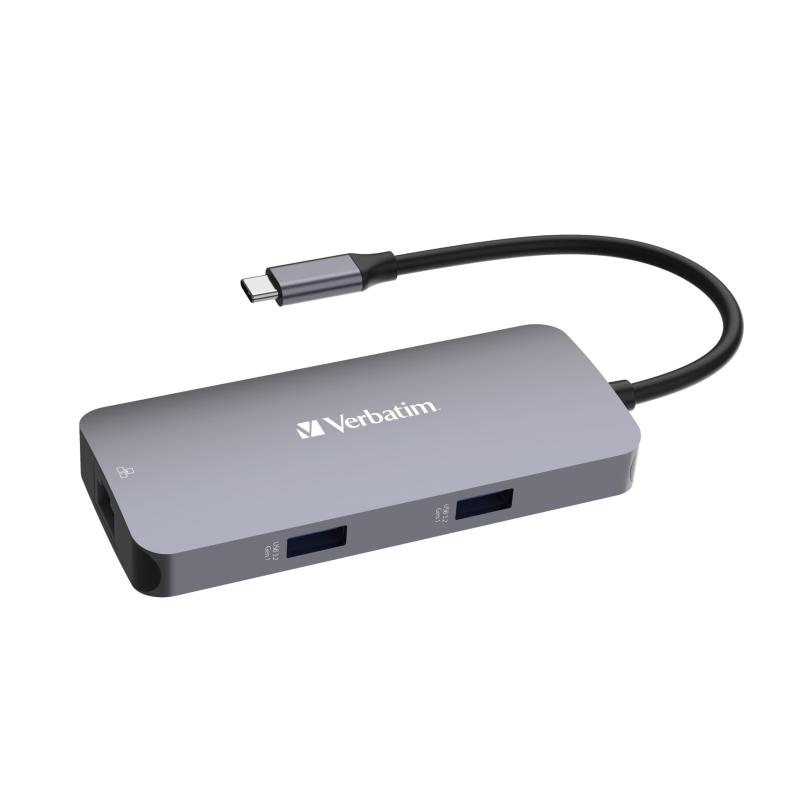 バーベイタム(Verbatim) PD急速充電対応 USB Type-Cハブ 5 in 1 最大85W USB Power Delivery 対応 USB-Cポート 4K出力対応(60Hz) 5Gbpsデータ転送 HDMIポート USB-Cポート USB-Aポート×2 インサーネット 32150