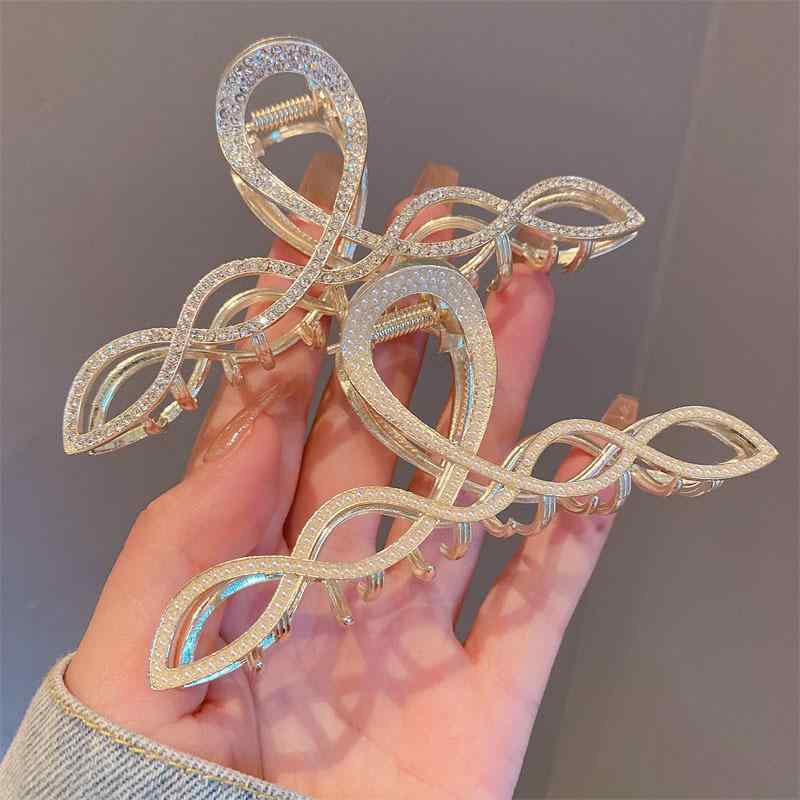 ヘアアクセサリー 女性用 後頭部 発抓 ヘアクリップ ビッグサイズ シャーククリッ...