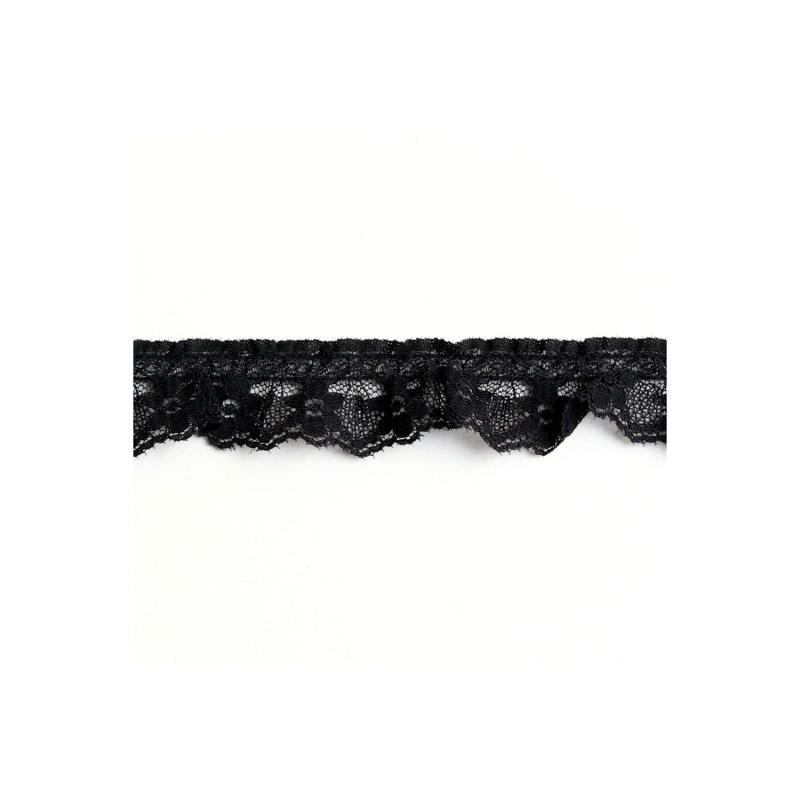 Other - 一井商店　 ラッセルレースフリル フラワー幅2.7cm 20m巻(巻) 黒 RF2056-09