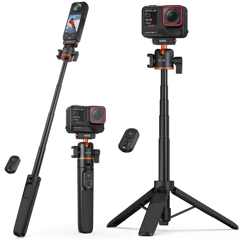 VRIG Insta360 Ace Pro 2用三脚 Insta360 自撮り棒 軽量 持ち運び便利