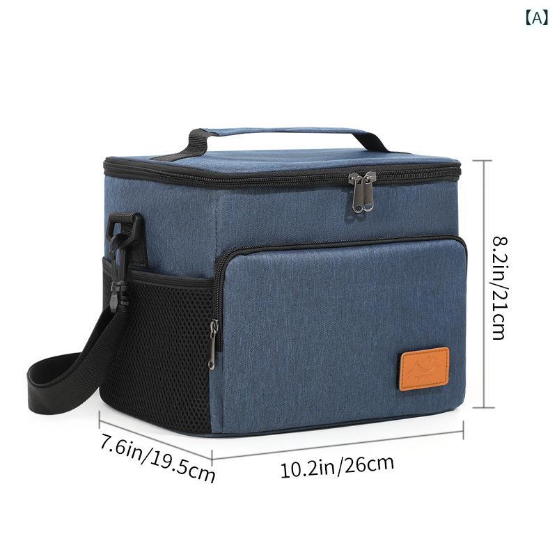 Cooler Box - アウトドア ピクニック 保冷 保温 バッグ ボックス 大容量 牛津布 耐久 折りたたみ ショルダー ハンドル 車載 キャンプ 旅行 日常 グレー ブラック ネイビー ピンク系 現代 シンプル ポータブル 軽量 保鮮 機能 形状 多用途 通年