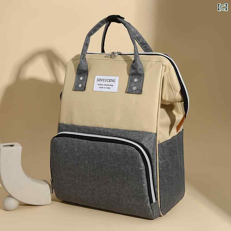 ママバッグ 母子用 多機能 外出 収納 耐久 軽量 バックパック ハンドバッグ 牛津布...