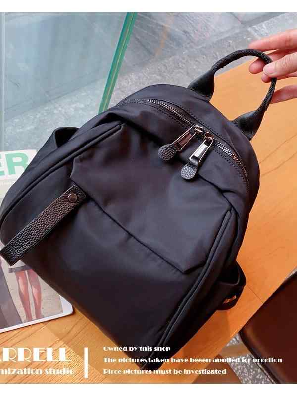 バックパック レディース 牛津布 軽量 防水 耐磨 バックパック 旅行 鞄 バックパック ブラック 欧米風 復古 スタイル 立体ポケット ソフト ポリエステル 裏地 ジッパー 開閉 ジッパー内ポケット イージー キャリー 日常使い ショルダーバッグ トー