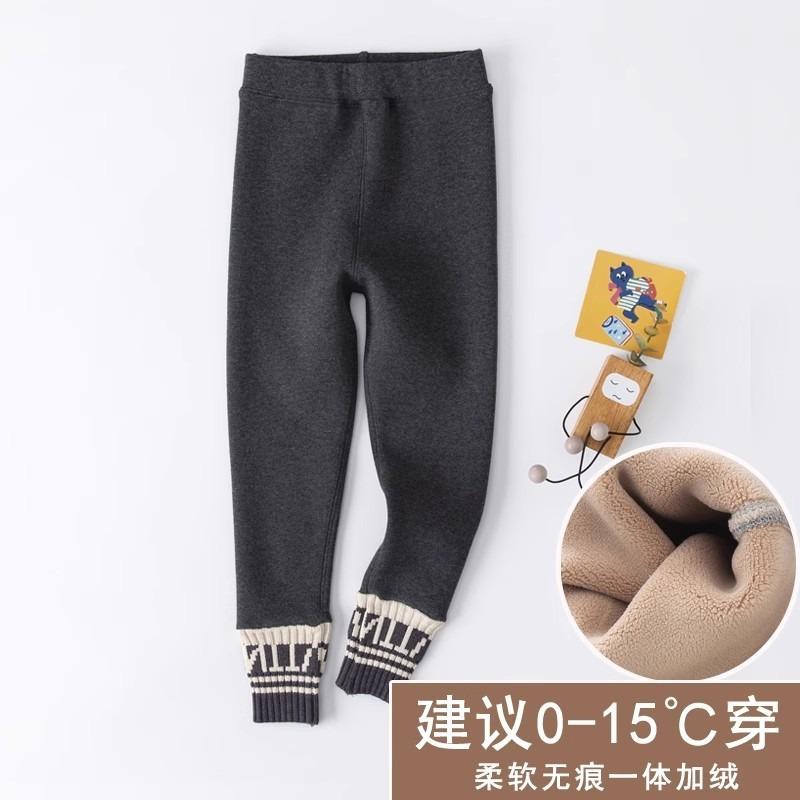 女の子 長ズボン 裏起毛 秋冬 綿 中腰 黒 深灰 韓版 中大童 安全 B類 長パン 暖か 厚手 女児 ボトムス
