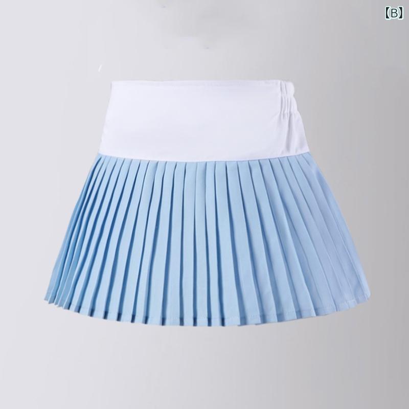 女の子 ゴルフ セットアップ 夏 無袖 POLO トップス 百褶スカート 綿混紡 柔軟素材...
