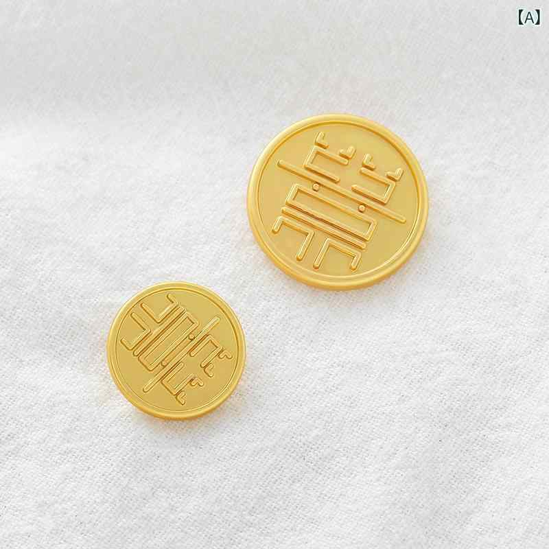 其它 - 金属 ボタン 珍珠風 丸型 有脚 古金色 チャイナドレス シャツ コート 毛衣 風衣 開衫 連衣裙 針織衫 大衣 服飾 女性用 クラシック 装飾 アクセサリー クラフト フィット デザイン ヴィンテージ風 スタイル 日常使い フォーマル