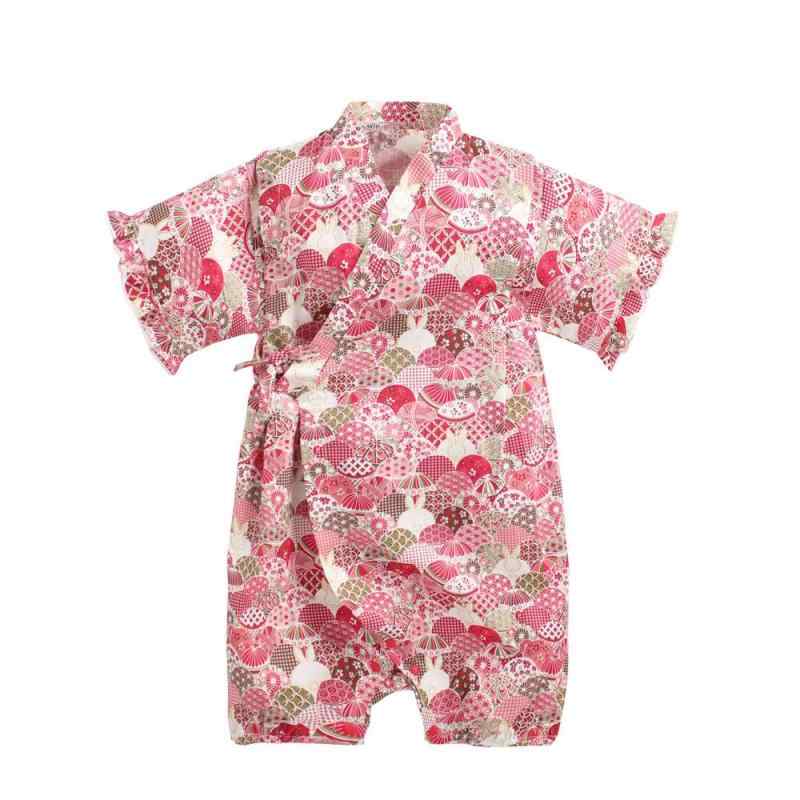 [Baby koi] ベビー服新生児赤ちゃん和服浴衣ロンパース半袖夏服カバーオール男の子女の子月齢フォト用出産準備コールテン素材のやわらかな生地なので、着心地が快適お披露目の日、結婚式、お誕生日会、写真撮影、七五三など晴れの日にも大活躍できます。和服、総柄、結び紐、可愛い抱っこやハイハイでも、お腹が出る心配がなくて安心です。とっても魅力的な一着です。ご出産準備やお祝いのギフトにもぜひ