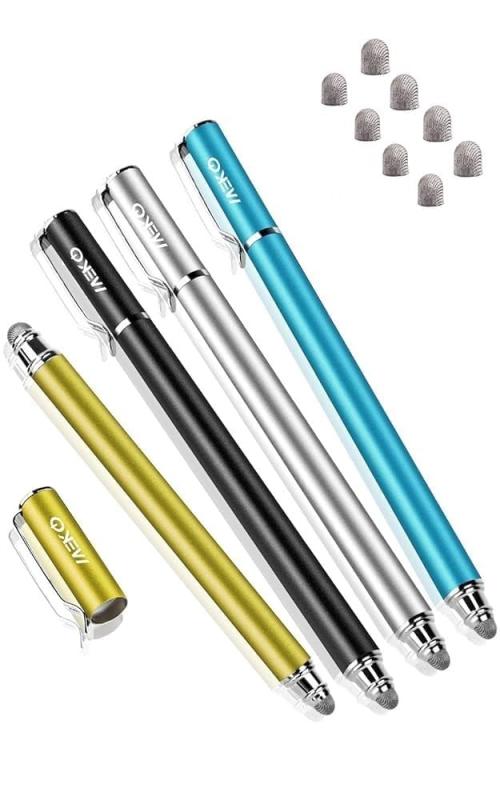 スタイラスペン MEKO（第3世代）タッチペン スマホ iPhone iPad スタイラスペン Android スマートフォン タブレット用 ペン ディスク＋導電繊維（2in1）ペン先