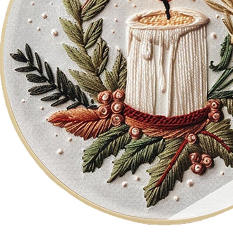 大人のためのクリスマス刺繍キット ポータブルアートワーク クロスステッチ 針仕事