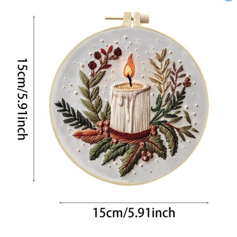 大人のためのクリスマス刺繍キット ポータブルアートワーク クロスステッチ 針仕事