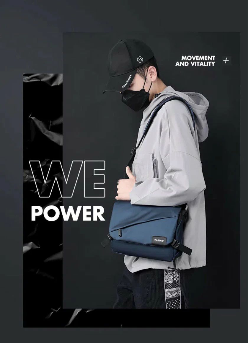 ビジネス オシャレ 散歩 通学バッグ バッグ POWER アウトドア 旅行 斜め掛けバッグ 学生 男の子 メッセン 便利 カジュアル lilisshop-10024188 LILIS shop サンプル画像3