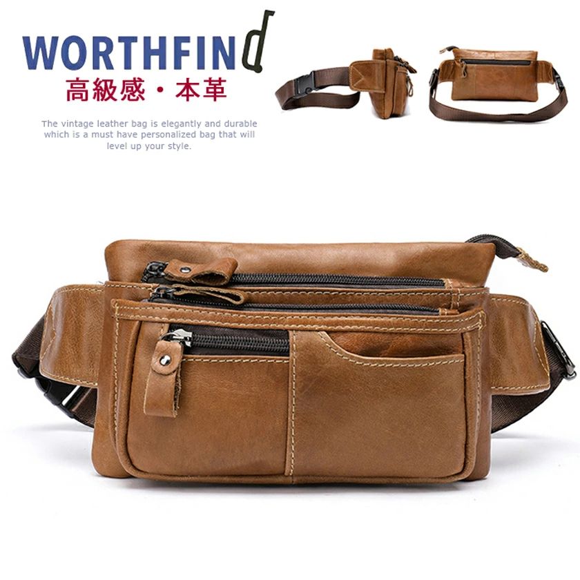 Hip Bags, Waist Bags - レディース ヒップバッグ 腰ポーチ アウトドア ショルダーバッグ 厳選牛革 斜め掛け バッグ メンズ 本革 父の日 レザー ウエスト