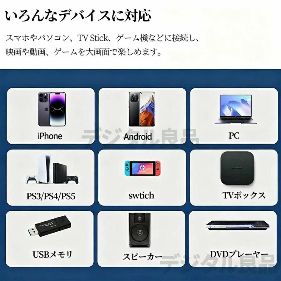 プロジェクター ホームプロジェクター 小型 家庭用 天井投影 スマホと繋げる 1080P...