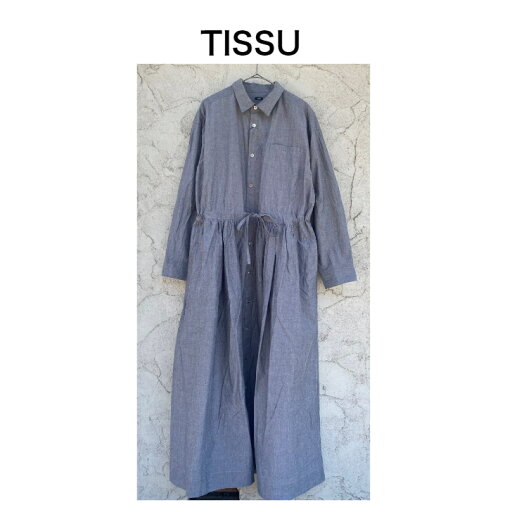 【TISSU】ナチュラルタイプライターシャツワンピース TS243OP077 【TISSU】ナチュラルタイプライターシャツワンピース TS243OP077