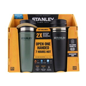 STANLEY ONE HAND ワンハンド 真空マグ 473ml 2本セット スタンレー 水筒 ボトル タンブラー 保温 保冷 リークプルーフ ステンレスボトル コップ おしゃれ アウトドア レジャー キャンプ BBQ トレッキング ハイキング 登山 グランピング 魔法瓶