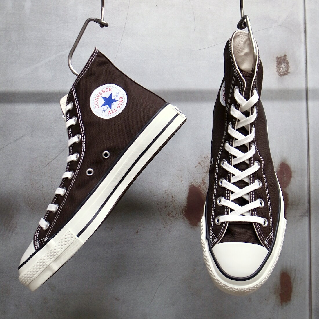 【 CONVERSE / コンバース 】 CANVAS ALL STAR J HI [DARK BROWN] / キャンバス オールスター J HI [ダークブラウン] コンバース日本製 オールスター 日本製 MADE IN JAPAN / バルカナイズド製法