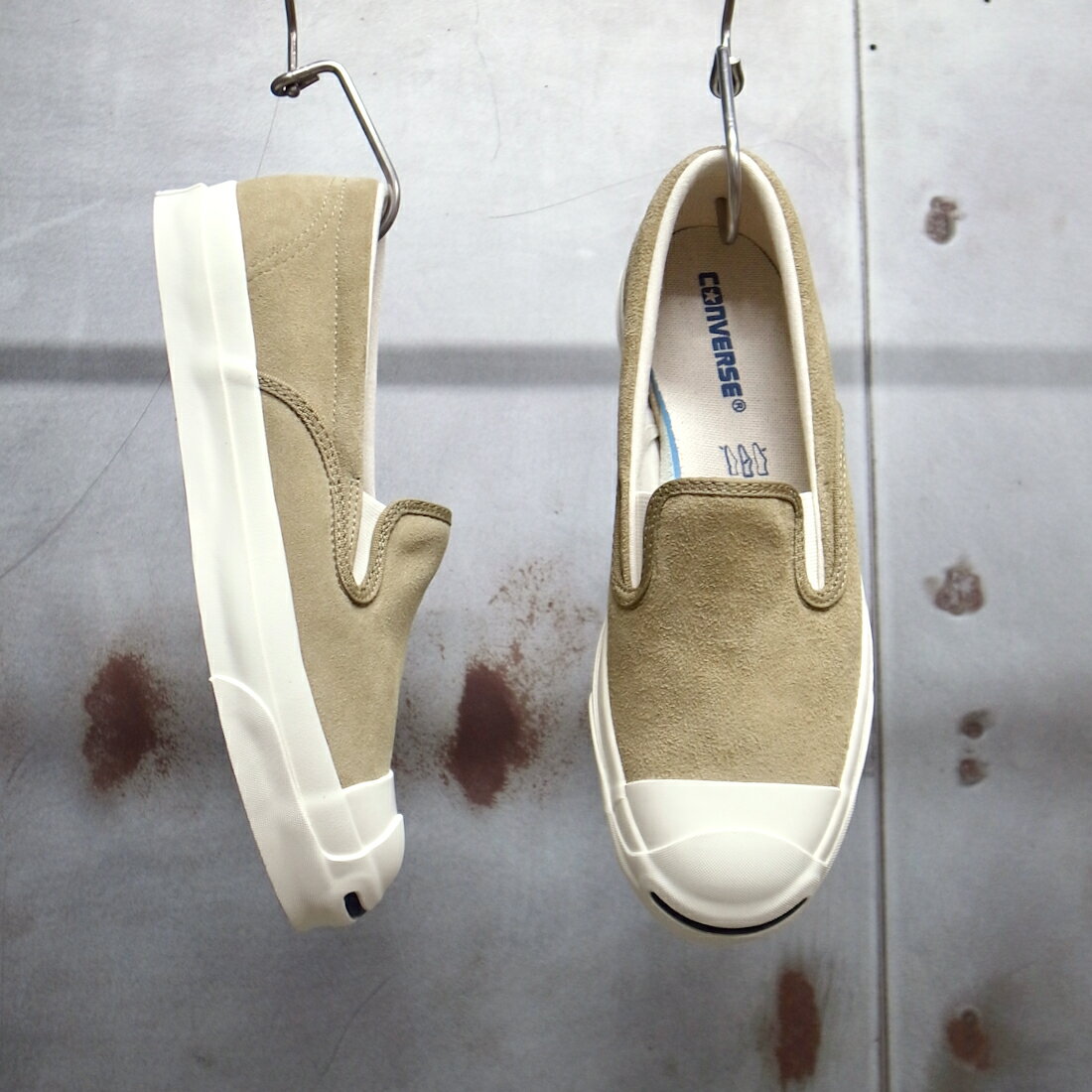 【 CONVERSE / コンバース】 JACK PURCELL RET SUEDE SLIP-ON / ジャックパーセル RET スエード スリップオン [ SUEDE / ベージュ ]