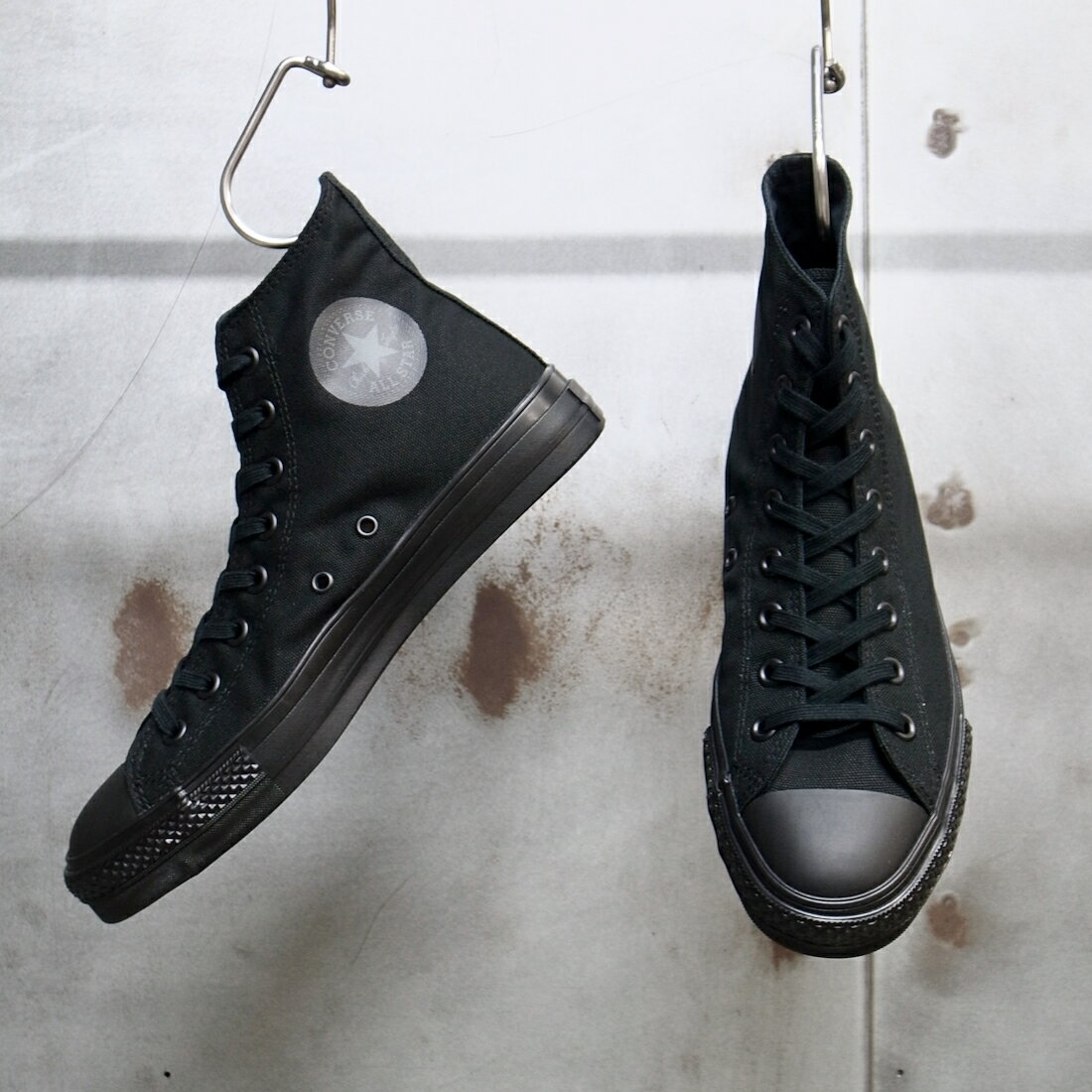 【 CONVERSE / コンバース 】 CANVAS ALL STAR J HI [BLACK MONOCHROME] / キャンバス オールスター J HI [ブラックモノクローム] コンバース日本製 オールスター 日本製 MADE IN JAPAN / バルカナイズド製法