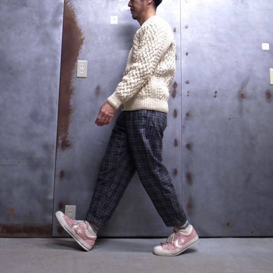 【 INVERALLAN / インバーアラン 】 4A Golfer Cardigan / 襟なし クルー カーディガン ［ NATURAL / ナチュラル ］ アラン セーター フィッシャーマンズ セーター 【並行輸入品】 ※【返品交換対象外商品】※【お支払いはクレジット決済のみ】