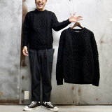  INVERALLAN / С  1A CREW NECK SWEATER / 롼ͥå   BLACK / ֥å  󥻡 եå㡼ޥ󥺥 ¹͢ʡ ʸоݳʡۡڤʧϥ쥸åȷѤΤߡ