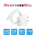 あす楽 20W 急速充電器iphone PSE認証 防火カバー 充電器 充電アダプター Type-C 20W 急速充電器 iPhone 20W 充電器 USB-C 急速充電器 20W コンパクト充電器 モバイル充電器 PD充電器 iPhone充電器